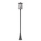 Z-Lite Aspen 3 Light Outdoor Post Mounted Fixture, Black And Clear Seedy 554PHXLR-519P-BK - alternate 2